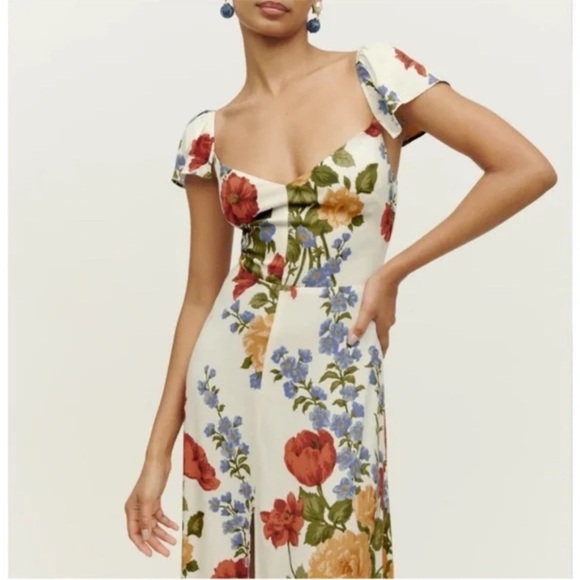 Reformation Baxley Dress Formosa Size 12 - Picture 5 of 11